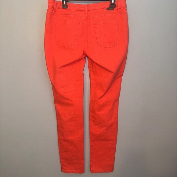 EUC Boden Red Orange Coral Straight Leg Skinny Jeans Size 12L 12 Long Tall - Picture 7 of 8